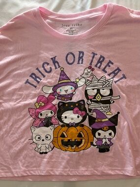 NEW Love Tribe Women's Graphic T-Shirt Pink Size XL Hybrid Apparel Short Sleeve